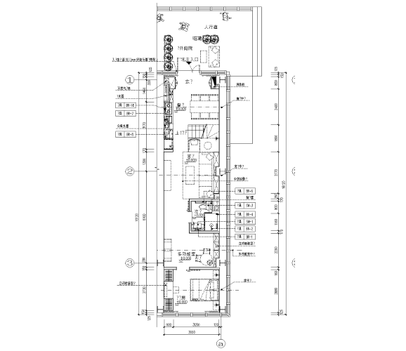 [北京]大兴万科天地5.5米挑高样板间CAD全套施工图+设计...-1