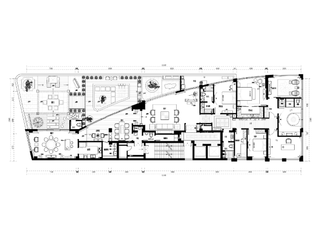 [福州]品川-福安水岸名居样板房室内装修CAD施工图+效果...-1