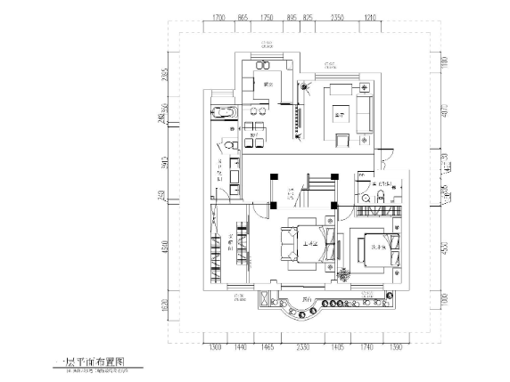 [香港]香港罗静家挑层户型施工图+效果图-1