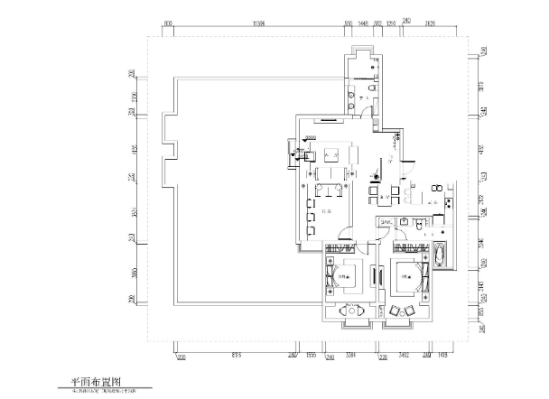 [安徽]亳州杨宝富样板间CAD施工图+效果图-1