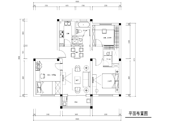 [江苏]苏州李闸小区样板间CAD施工图+实景图-1