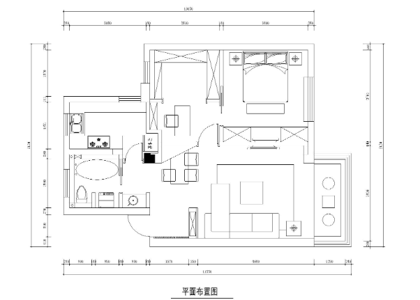 [江苏]常熟五星新村样板间CAD施工图+实景图-1