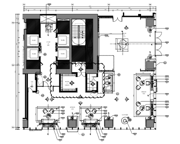 华润公寓大堂+电梯间室内装修施工图+软装方案+效果图...-1