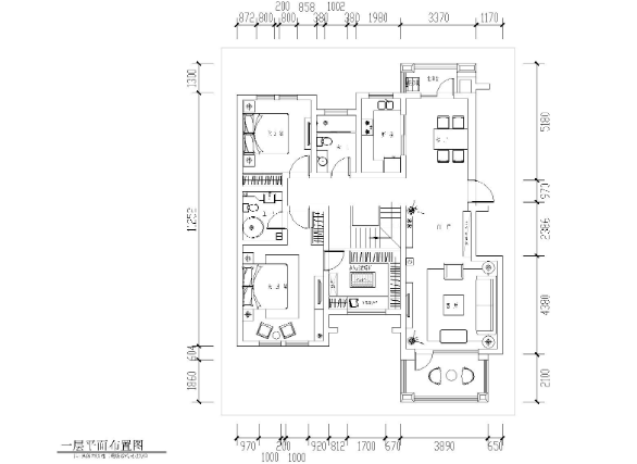 [山东]临沂谢恒煦住宅装饰CAD施工图+效果图-1