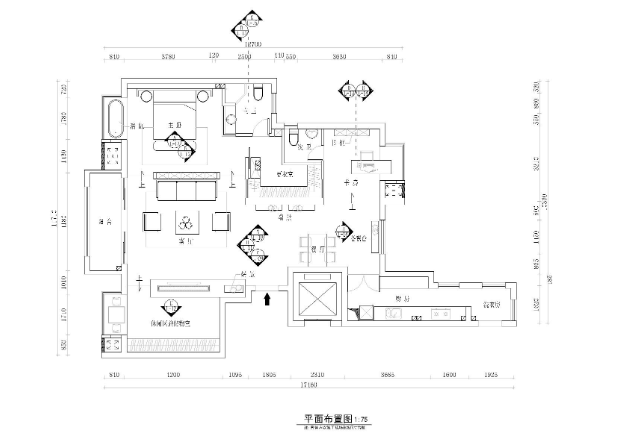 [武汉]光谷桂花城蔡景暄住宅CAD施工图+效果-1