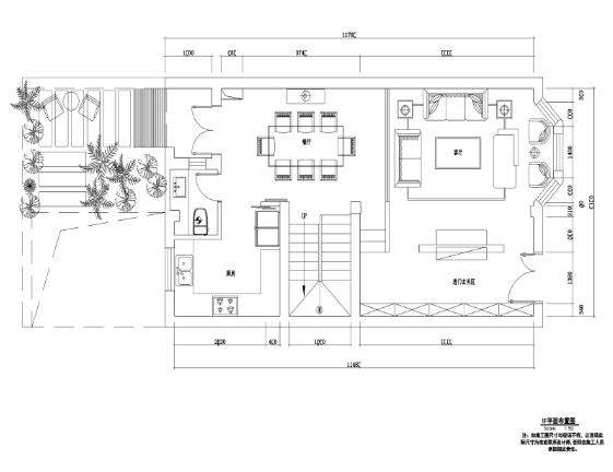 三层美式风格私人住宅装修施工图+效果图-1