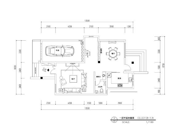 欧式风格三层三居室住宅装修施工图+效果图-1