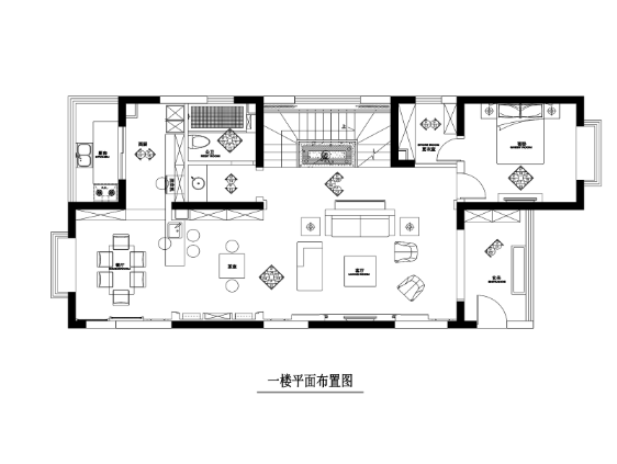 山西阳泉200平跃层公寓装修施工图+效果图-1