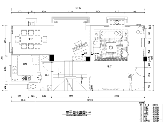 三层欧式风格别墅室内装修施工图+效果图-1