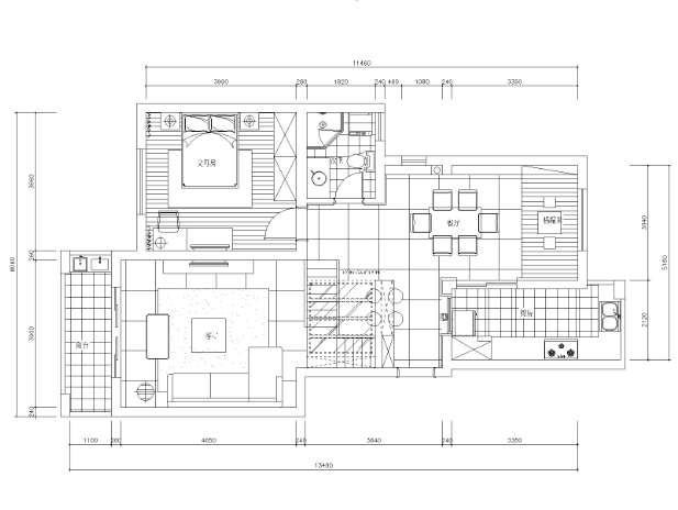 150平复式加跃层公寓装修施工图+效果图-1