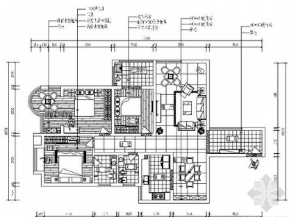 [重庆]精品楼盘新中式三居室装修图（含效果模型）-1