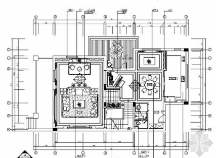 [杭州]某复古欧式三层别墅室内设计施工图-1