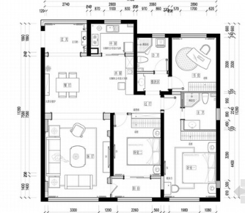 [杭州]140平米欧式风格三室两厅室内装修图（含效果）-1