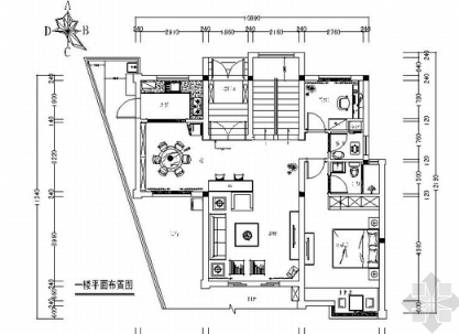 [山西] 精品典雅现代风格三层别墅装修施工图（含效果）-1