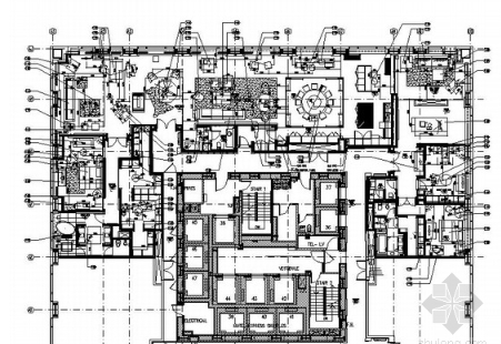 [北京]精品现代简约风格府邸式公寓装修室内设计施工图（...-1