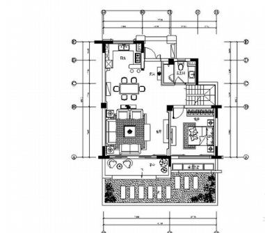 [上海]松江区新装饰主义两层别墅样板间装修施工图（含实...-1