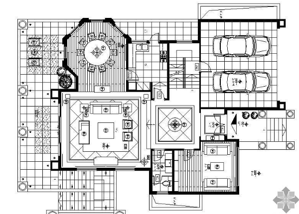 [广州]某样板别墅D型施工图-1