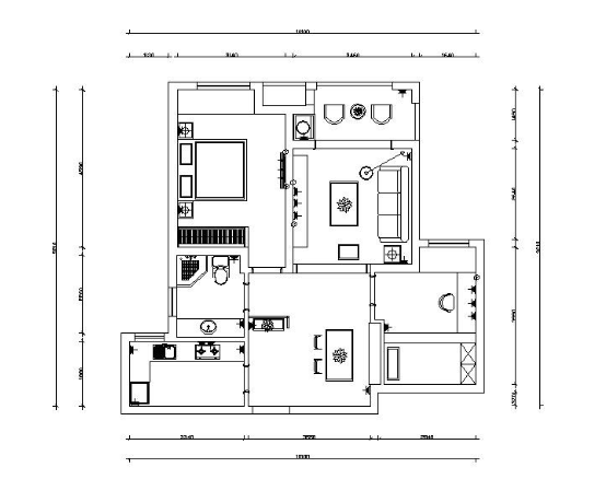 [合肥]温馨舒适简约住宅室内设计CAD施工图（含效果图）-1