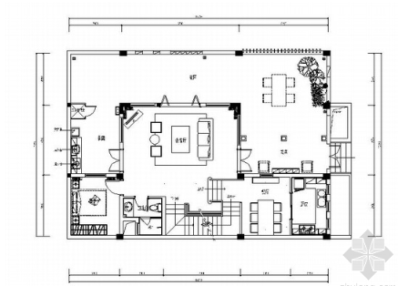 [四川]新中式风格三层别墅室内装修施工图（含高清实景图...-1