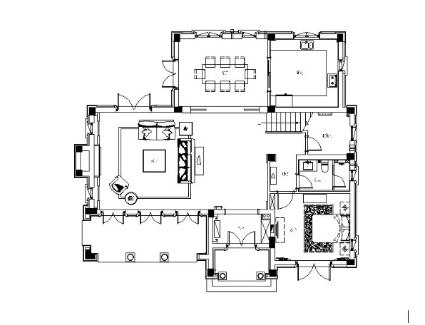 [山东]新古典中式风格别墅室内设计施工图（含实景图，...-1