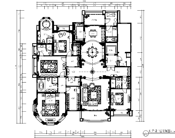 [陕西]简欧风格样板间设计CAD施工图（含效果图）-1