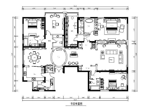 [北京]现代风格样板间设计CAD施工图（含效果图）-1