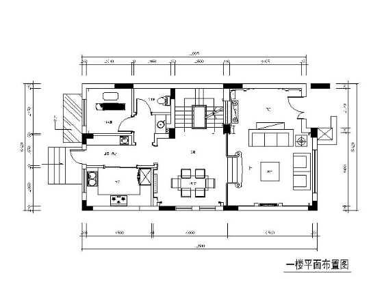 [湖南]欧式风格别墅设计CAD施工图（含效果图）-1