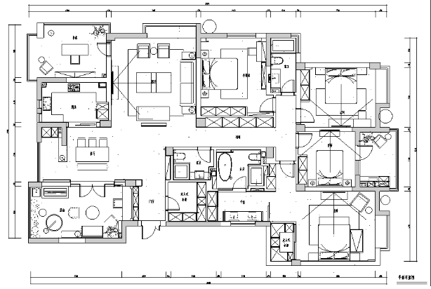 [杭州]东海水景城住宅样板间设计施工图及效果图-1