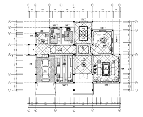 [河南]某中式风格别墅室内设计施工图-1