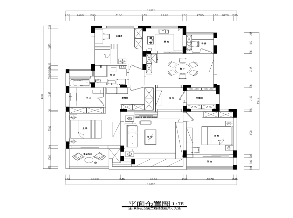 [北京]现代住宅设计施工图+效果图（JPG+CAD）32页-1