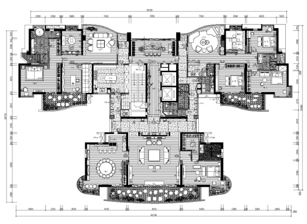 香港逸森建筑-梧桐山陈先生私人豪宅CAD施工图丨设计方...-1