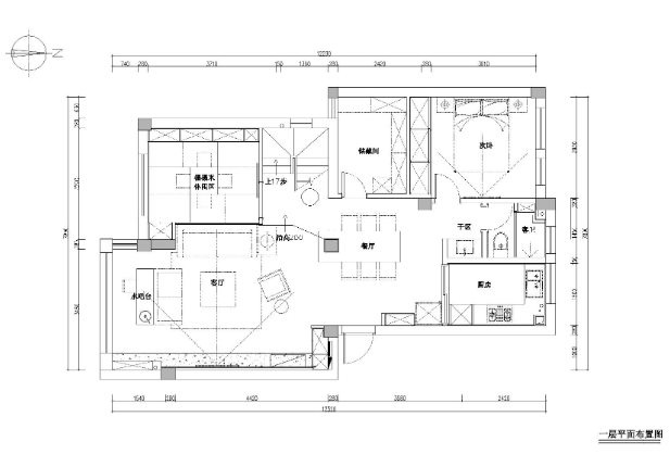 [杭州]江南名楼样板间装饰施工图+实景拍摄-1