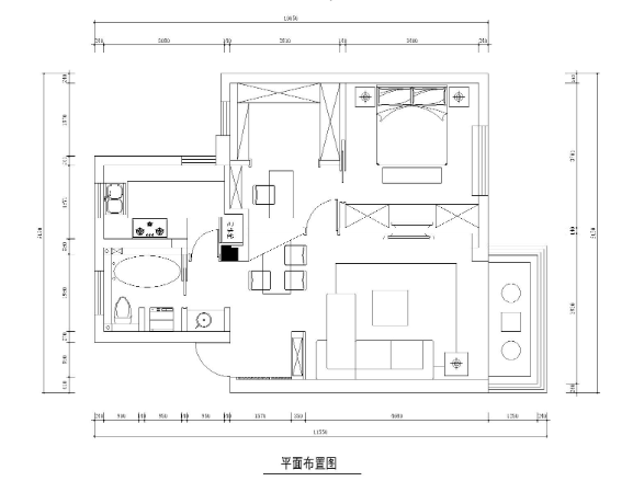 [江苏]常熟五星新村样板间CAD施工图+实景图-1