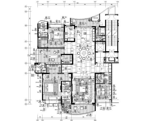 [广东]LTW--广州雅居乐样板间B户型室内装修施工图（现...-1