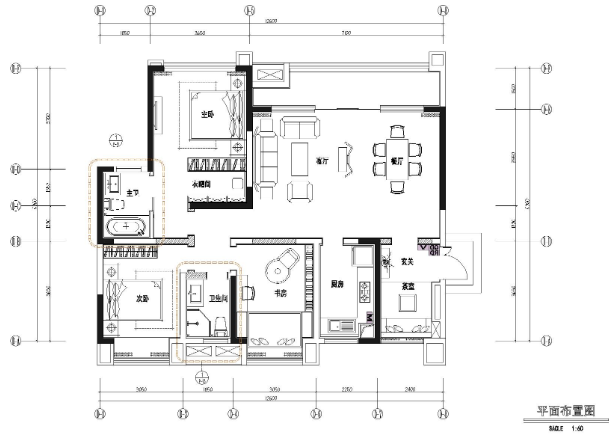 [四川]成都中洲白鹭郡样板间施工图+实景图-1