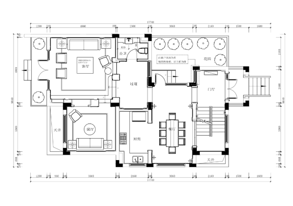 上海双拼别墅样板房室内装修全套施工图-1