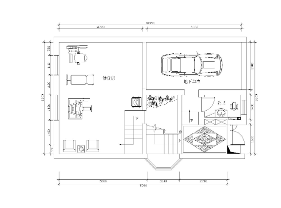 [深圳]白金瀚熊先生别墅施工图+文本效果图-1