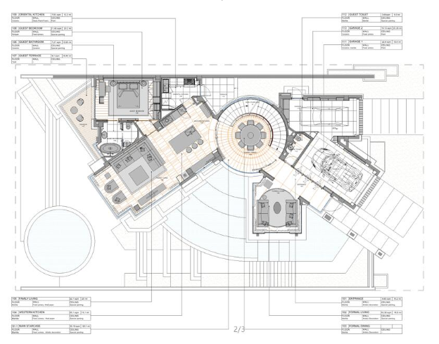 成都麓湖生态城别墅C户型样板间施工图+效果-1