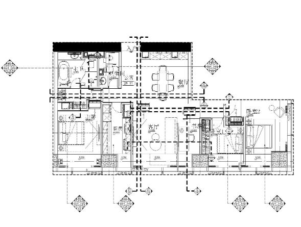 [北京]-万科滨江大都会170户型样板间施工图-1