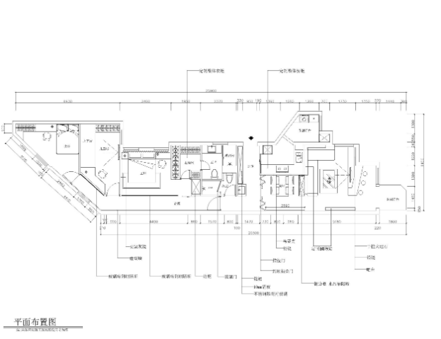 简约风格两居室住宅室内装修施工图+效果图-1