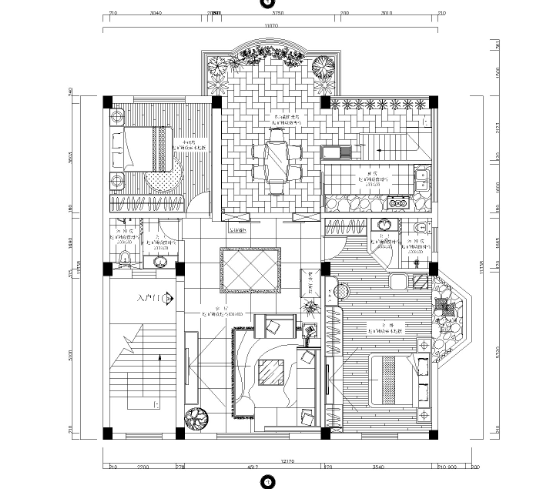 复式别墅全套施工图设计方案及效果图-1