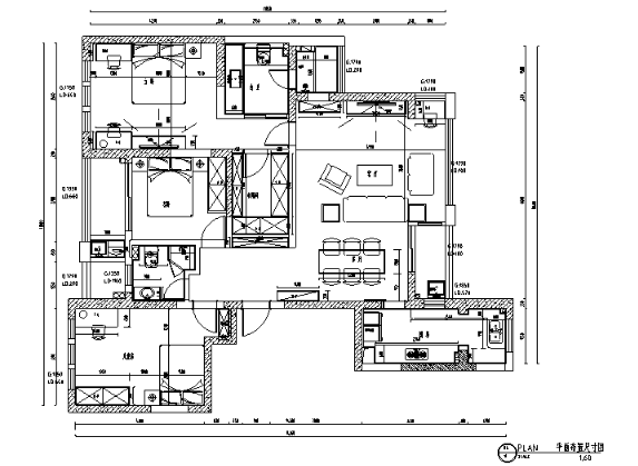 北欧简约自然风样板间设计施工图（附效果图）-1