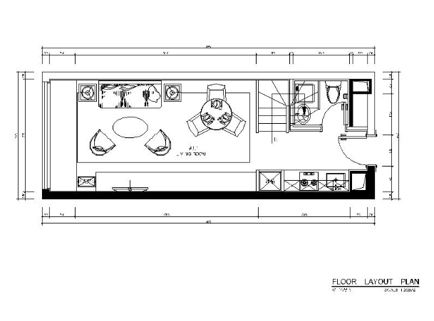 [山东]时尚LOFT住宅公寓样板房设计施工图-1