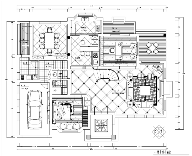 [湖南]某二层欧式别墅施工图及效果图-1