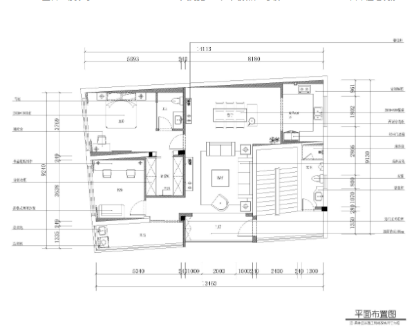 [福建]莆田120平两居室自建房装修施工图-1