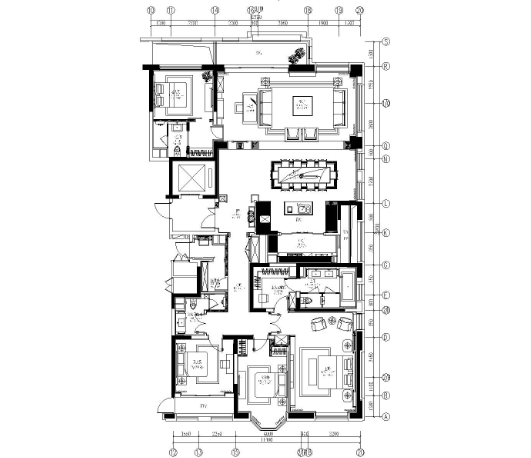 [上海]紫香柯-上海万科翡翠滨江五居室样板间施工图+设...-1