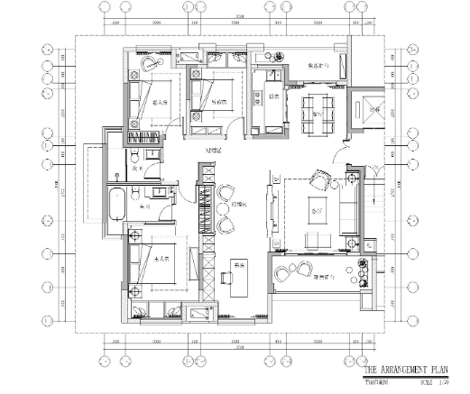 [重庆]财信·渝中城四套公寓样板房施工图-1