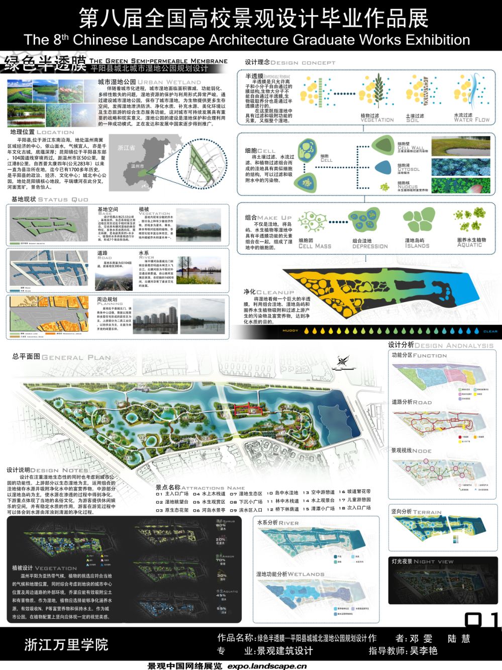 绿色半透膜——平阳县城北城市湿地公园规划设计-1