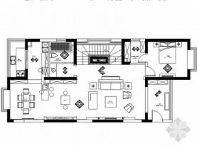 [山西]清新简约欧式风格复式室内装修施工图（含效果）