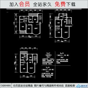 CAD04691住宅户型14CAD